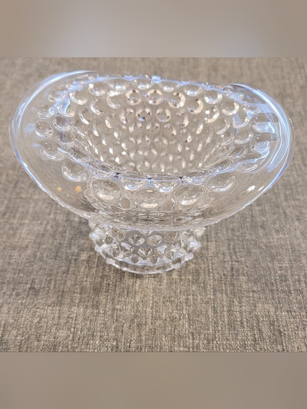 Vintage Duncan Miller Hobnail Glass Hat